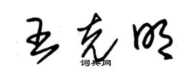 朱锡荣王克明草书个性签名怎么写