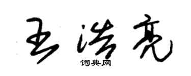 朱锡荣王浩亮草书个性签名怎么写