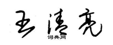 朱锡荣王清亮草书个性签名怎么写