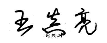 朱锡荣王真亮草书个性签名怎么写