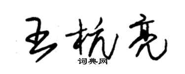 朱锡荣王杭亮草书个性签名怎么写
