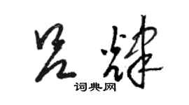 骆恒光吕辉草书个性签名怎么写