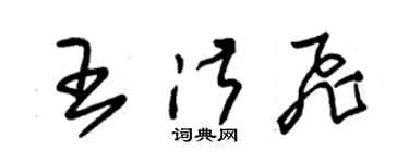 朱锡荣王淑飞草书个性签名怎么写