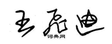朱锡荣王飞迪草书个性签名怎么写