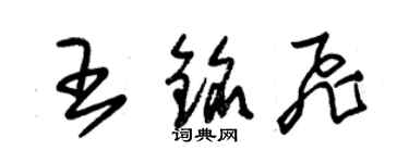 朱锡荣王铭飞草书个性签名怎么写
