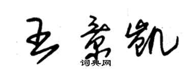 朱锡荣王景凯草书个性签名怎么写