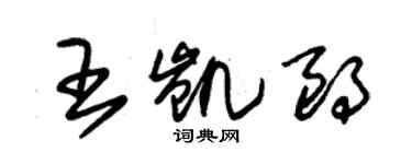朱锡荣王凯朗草书个性签名怎么写
