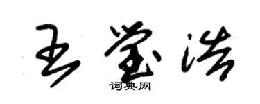 朱锡荣王莹浩草书个性签名怎么写