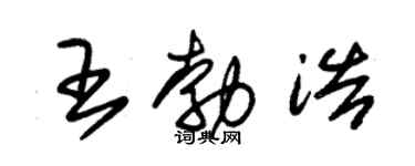 朱锡荣王勃浩草书个性签名怎么写
