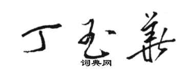骆恒光丁玉华草书个性签名怎么写