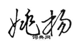 骆恒光姚杨草书个性签名怎么写