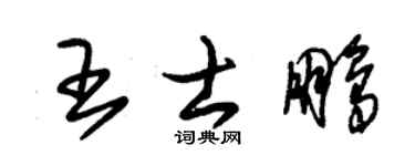 朱锡荣王士鹏草书个性签名怎么写