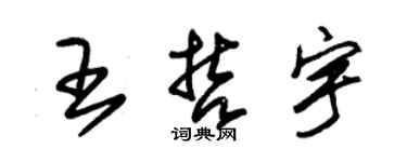 朱锡荣王哲宇草书个性签名怎么写