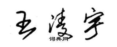 朱锡荣王凌宇草书个性签名怎么写