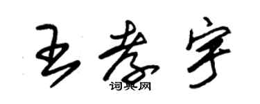 朱锡荣王孝宇草书个性签名怎么写