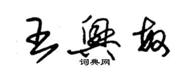 朱锡荣王兴敏草书个性签名怎么写