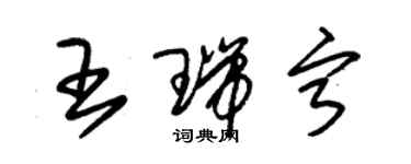 朱锡荣王瑞宁草书个性签名怎么写