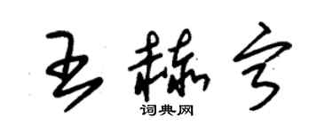 朱锡荣王赫宁草书个性签名怎么写
