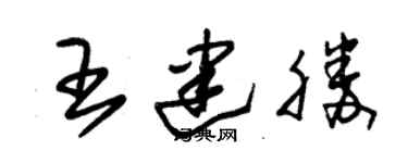 朱锡荣王建胜草书个性签名怎么写