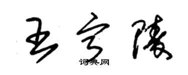 朱锡荣王宁陵草书个性签名怎么写