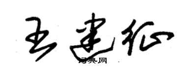 朱锡荣王建征草书个性签名怎么写