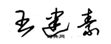 朱锡荣王建素草书个性签名怎么写