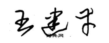 朱锡荣王建幸草书个性签名怎么写