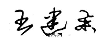朱锡荣王建举草书个性签名怎么写