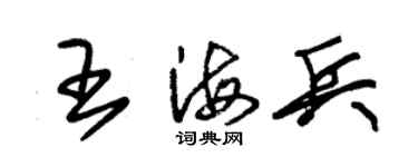 朱锡荣王海兵草书个性签名怎么写