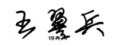 朱锡荣王翼兵草书个性签名怎么写