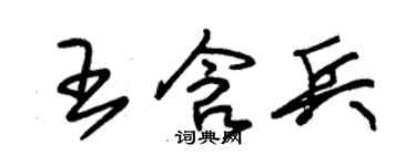 朱锡荣王含兵草书个性签名怎么写