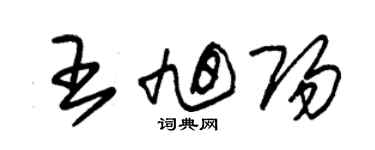 朱锡荣王旭阳草书个性签名怎么写