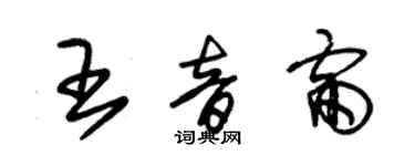 朱锡荣王音雷草书个性签名怎么写
