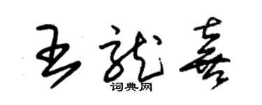 朱锡荣王龙喜草书个性签名怎么写