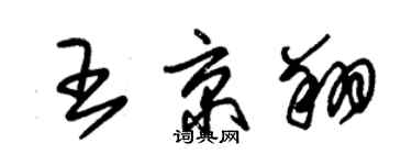 朱锡荣王京翔草书个性签名怎么写