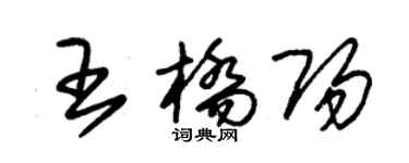 朱锡荣王桥阳草书个性签名怎么写