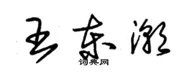 朱锡荣王东潮草书个性签名怎么写