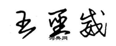 朱锡荣王圣威草书个性签名怎么写