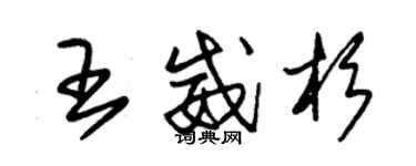 朱锡荣王威杉草书个性签名怎么写