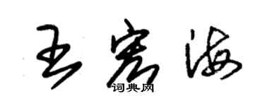 朱锡荣王宏海草书个性签名怎么写