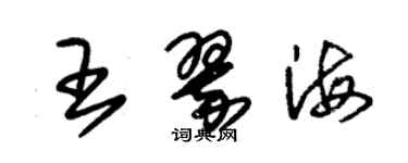 朱锡荣王翠海草书个性签名怎么写