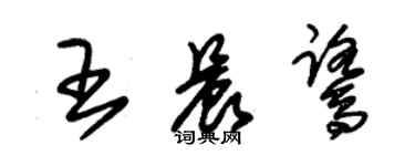 朱锡荣王晨鹭草书个性签名怎么写