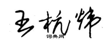 朱锡荣王杭炜草书个性签名怎么写