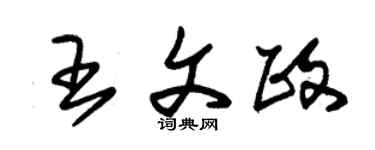 朱锡荣王文政草书个性签名怎么写