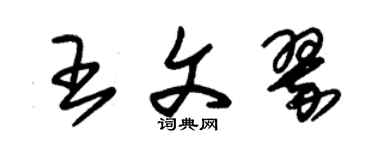 朱锡荣王文翠草书个性签名怎么写