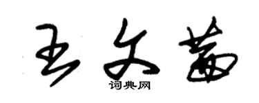 朱锡荣王文茜草书个性签名怎么写