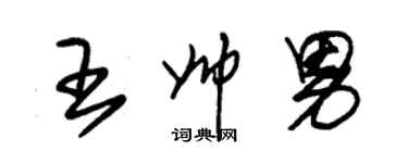 朱锡荣王帅男草书个性签名怎么写