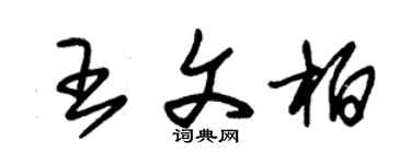 朱锡荣王文柏草书个性签名怎么写