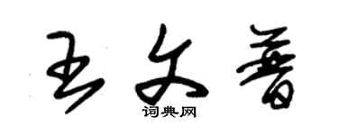 朱锡荣王文普草书个性签名怎么写