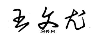 朱锡荣王文尤草书个性签名怎么写
